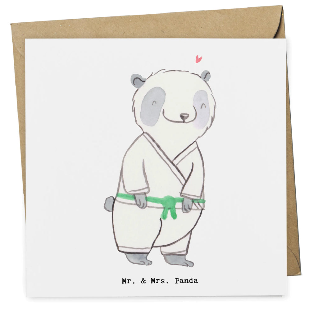 Deluxe Karte Panda Jiu Jitsu Geburtstagskarte, Karte, Grußkarte, Hochzeitskarte, Glückwunschkarte, Hochwertige Klappkarte, Einladungskarte, Klappkarte, Hochwertige Grußkarte, Geschenk, Sport, Sportart, Hobby, Schenken, Danke, Dankeschön, Auszeichnung, Gewinn, Sportler, Selbstverteidigung, japanische Kampfkunst, Jiu Jitsu