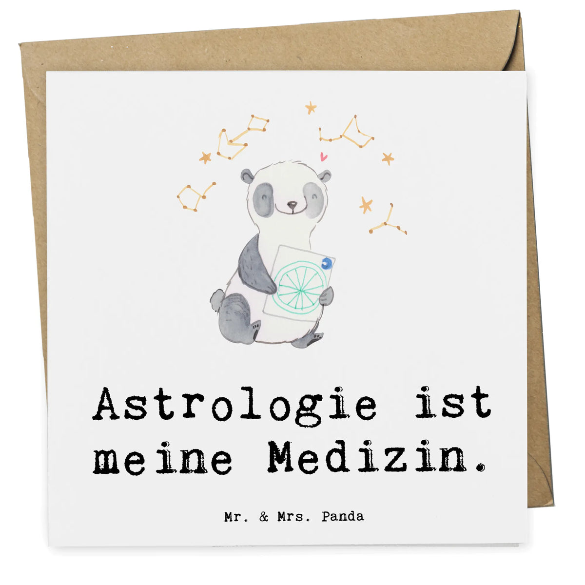 Deluxe Karte Panda Astrologie doppelkarte, anlasskarte, Grußkarte, Klappkarte, Glückwunschkarte, faltkarte, Sportart, Hobby, Danke, Dankeschön, Geschenk, Auszeichnung, Gewinn, Sportler, Schenken, Sport, Astrologie, Sternbilder, Horoskop