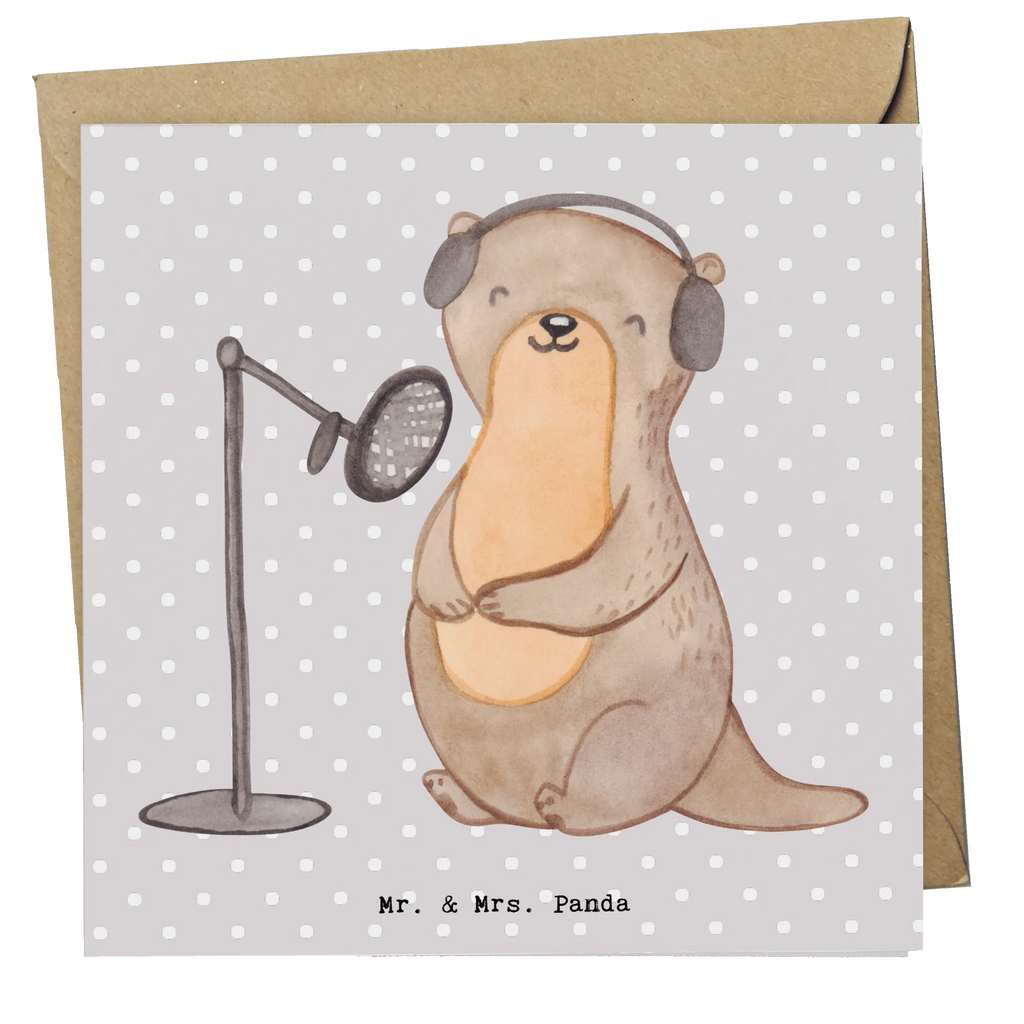 Deluxe Karte Otter Podcast aufnehmen Hochwertige Grußkarte, Karte, Einladungskarte, Hochwertige Klappkarte, Glückwunschkarte, Geburtstagskarte, Grußkarte, Klappkarte, Hochzeitskarte, Geschenk, Sport, Sportart, Hobby, Schenken, Danke, Dankeschön, Auszeichnung, Gewinn, Sportler, Podcast produzieren, Podcaster, Podcast aufnehmen, Podcasterin