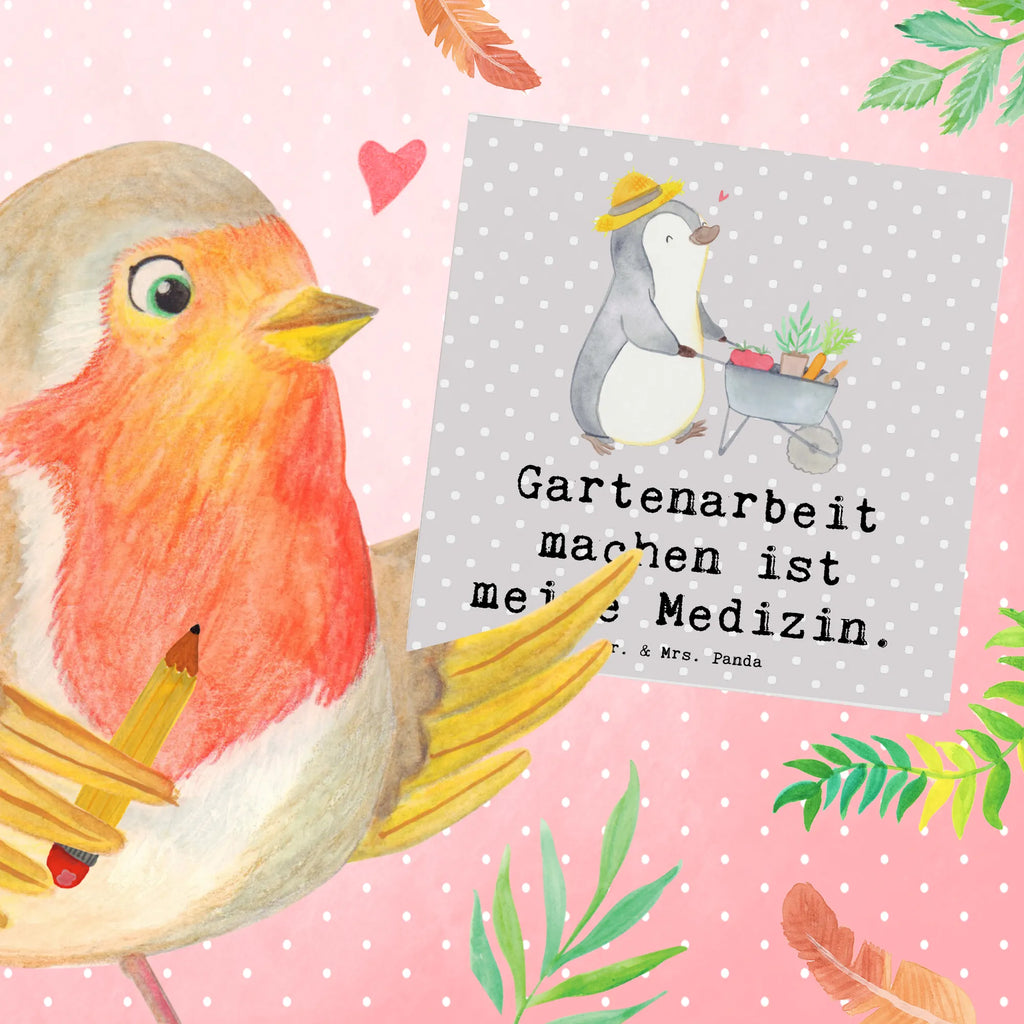 Deluxe Karte Pinguin Gartenarbeit Grußkarte, Karte, Einladungskarte, Geburtstagskarte, Glückwunschkarte, Hochzeitskarte, Klappkarte, Hochwertige Grußkarte, Hochwertige Klappkarte, Geschenk, Sport, Sportart, Hobby, Schenken, Danke, Dankeschön, Auszeichnung, Gewinn, Sportler, Urban gardening, Gartenarbeit, Gärtnern, Gartenpflege