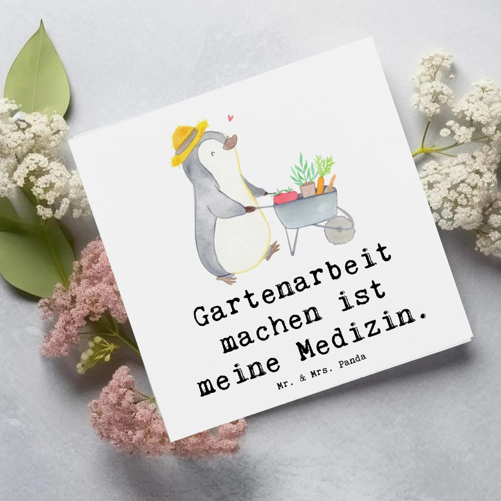 Deluxe Karte Pinguin Gartenarbeit Grußkarte, Karte, Einladungskarte, Geburtstagskarte, Glückwunschkarte, Hochzeitskarte, Klappkarte, Hochwertige Grußkarte, Hochwertige Klappkarte, Geschenk, Sport, Sportart, Hobby, Schenken, Danke, Dankeschön, Auszeichnung, Gewinn, Sportler, Urban gardening, Gartenarbeit, Gärtnern, Gartenpflege