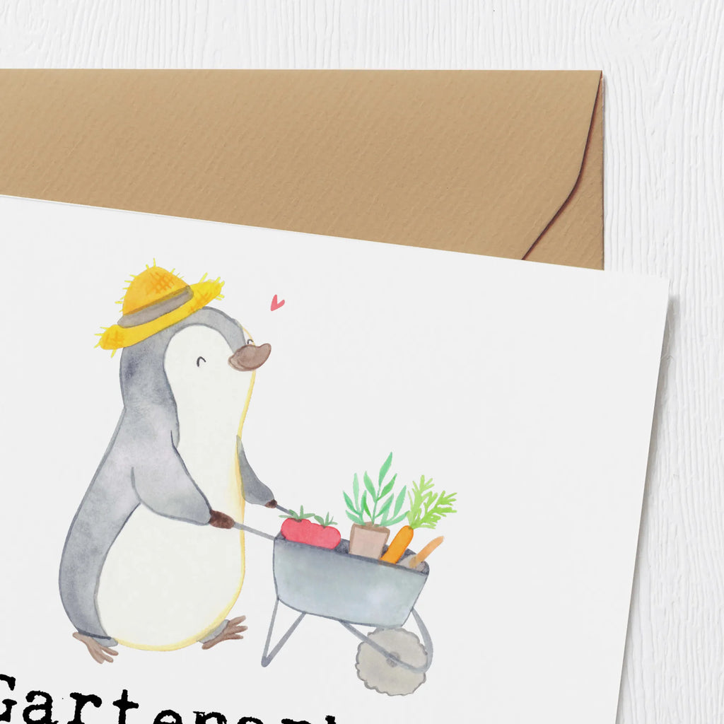 Deluxe Karte Pinguin Gartenarbeit Grußkarte, Karte, Einladungskarte, Geburtstagskarte, Glückwunschkarte, Hochzeitskarte, Klappkarte, Hochwertige Grußkarte, Hochwertige Klappkarte, Geschenk, Sport, Sportart, Hobby, Schenken, Danke, Dankeschön, Auszeichnung, Gewinn, Sportler, Urban gardening, Gartenarbeit, Gärtnern, Gartenpflege