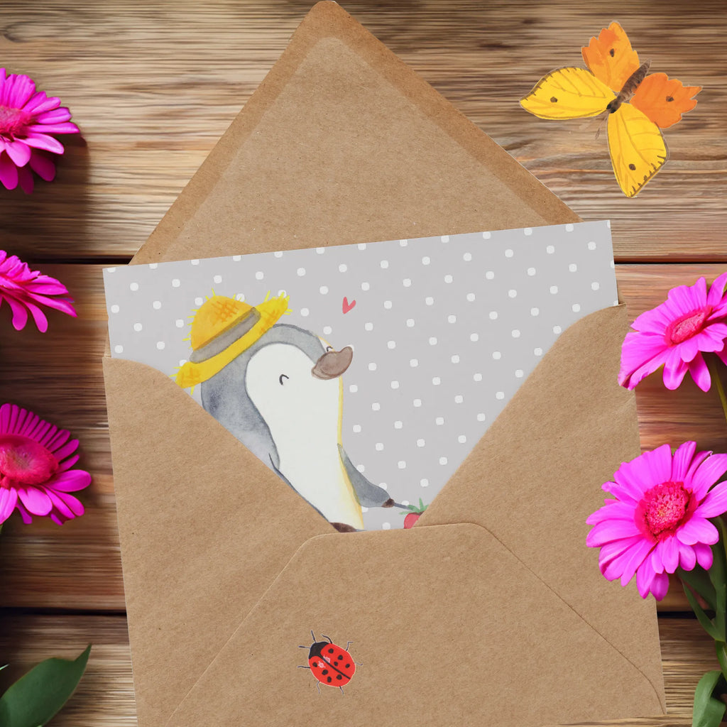 Deluxe Karte Pinguin Gartenarbeit Grußkarte, Karte, Einladungskarte, Geburtstagskarte, Glückwunschkarte, Hochzeitskarte, Klappkarte, Hochwertige Grußkarte, Hochwertige Klappkarte, Geschenk, Sport, Sportart, Hobby, Schenken, Danke, Dankeschön, Auszeichnung, Gewinn, Sportler, Urban gardening, Gartenarbeit, Gärtnern, Gartenpflege