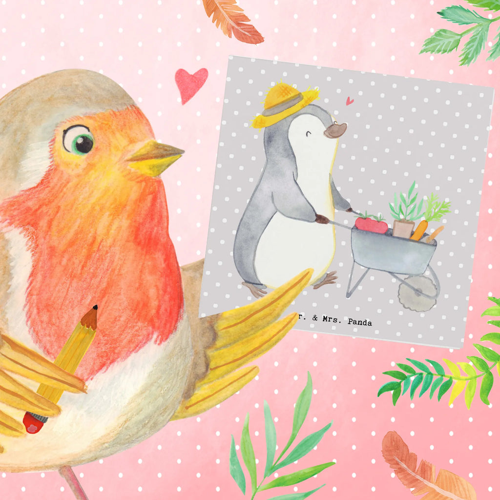 Deluxe Karte Pinguin Gartenarbeit Grußkarte, Karte, Einladungskarte, Geburtstagskarte, Glückwunschkarte, Hochzeitskarte, Klappkarte, Hochwertige Grußkarte, Hochwertige Klappkarte, Geschenk, Sport, Sportart, Hobby, Schenken, Danke, Dankeschön, Auszeichnung, Gewinn, Sportler, Urban gardening, Gartenarbeit, Gärtnern, Gartenpflege