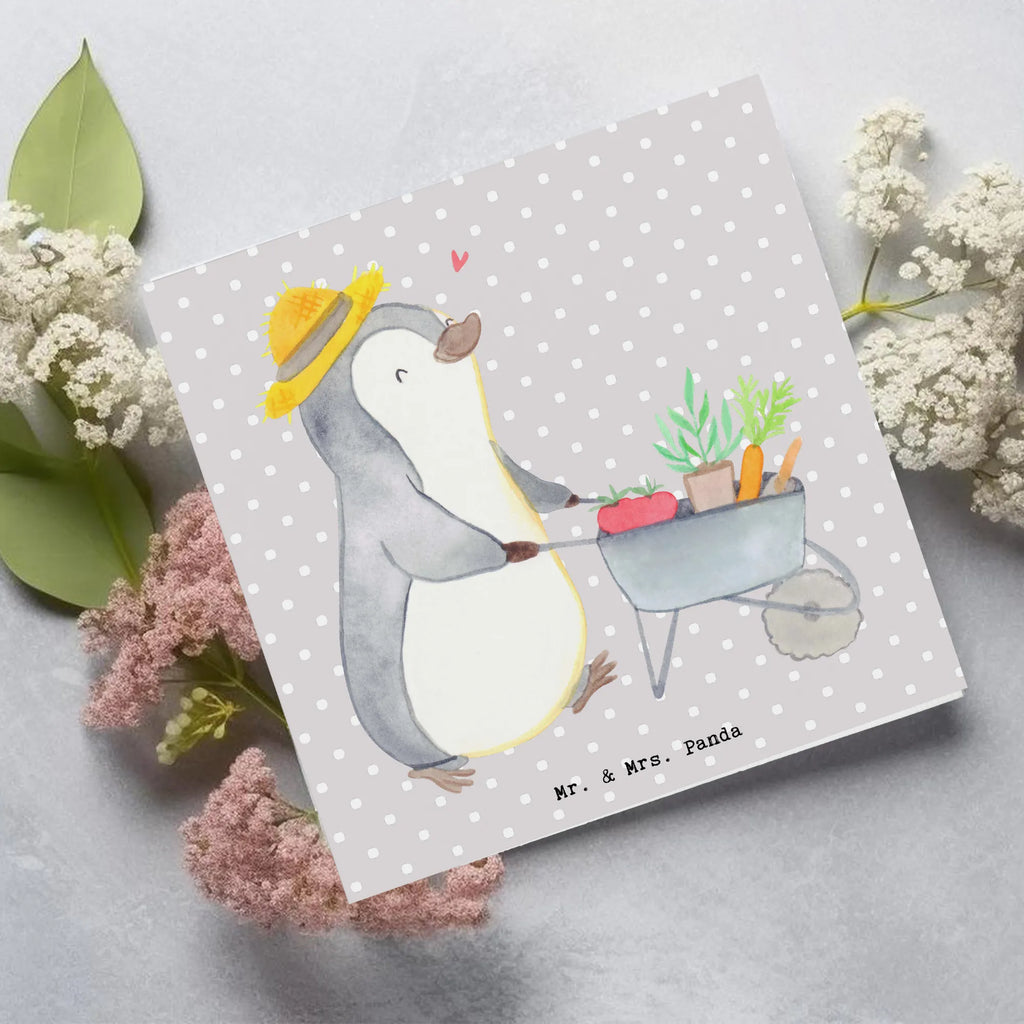 Deluxe Karte Pinguin Gartenarbeit Grußkarte, Karte, Einladungskarte, Geburtstagskarte, Glückwunschkarte, Hochzeitskarte, Klappkarte, Hochwertige Grußkarte, Hochwertige Klappkarte, Geschenk, Sport, Sportart, Hobby, Schenken, Danke, Dankeschön, Auszeichnung, Gewinn, Sportler, Urban gardening, Gartenarbeit, Gärtnern, Gartenpflege