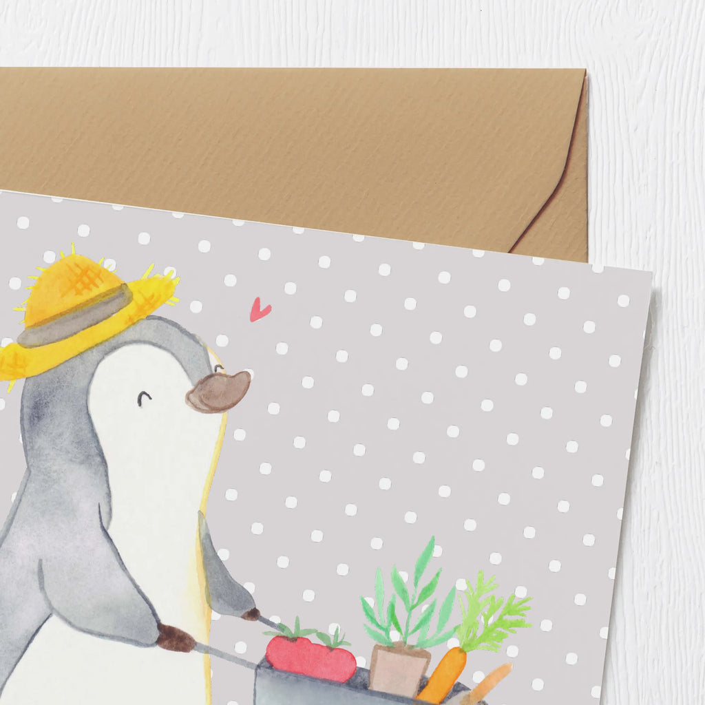 Deluxe Karte Pinguin Gartenarbeit Grußkarte, Karte, Einladungskarte, Geburtstagskarte, Glückwunschkarte, Hochzeitskarte, Klappkarte, Hochwertige Grußkarte, Hochwertige Klappkarte, Geschenk, Sport, Sportart, Hobby, Schenken, Danke, Dankeschön, Auszeichnung, Gewinn, Sportler, Urban gardening, Gartenarbeit, Gärtnern, Gartenpflege