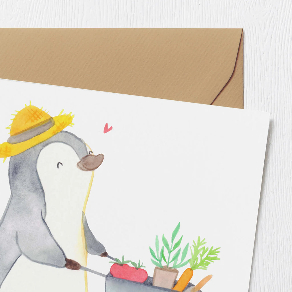 Deluxe Karte Pinguin Gartenarbeit Grußkarte, Karte, Einladungskarte, Geburtstagskarte, Glückwunschkarte, Hochzeitskarte, Klappkarte, Hochwertige Grußkarte, Hochwertige Klappkarte, Geschenk, Sport, Sportart, Hobby, Schenken, Danke, Dankeschön, Auszeichnung, Gewinn, Sportler, Urban gardening, Gartenarbeit, Gärtnern, Gartenpflege