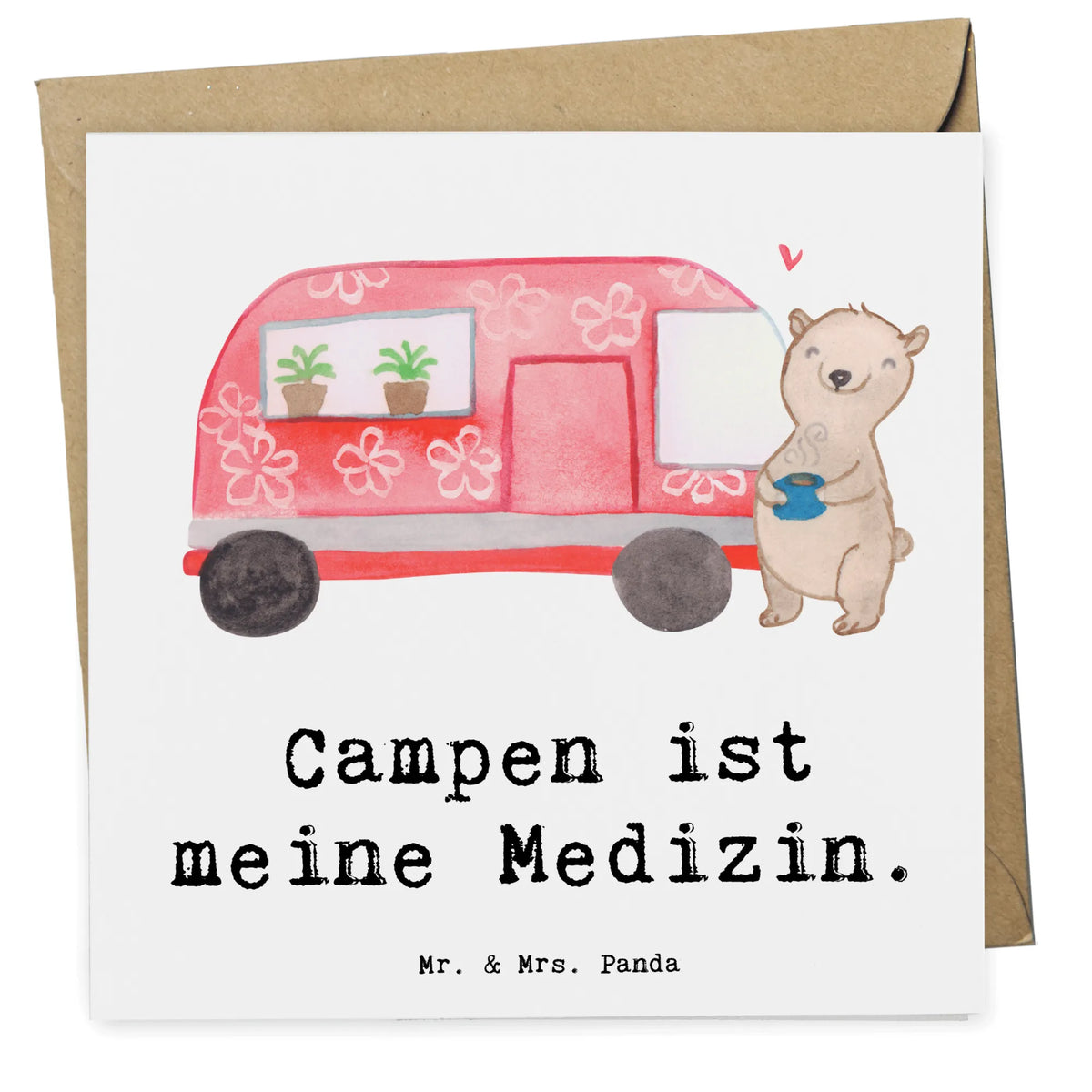 Deluxe Karte Bär Camper anlasskarte, Grußkarte, faltkarte, Klappkarte, doppelkarte, Glückwunschkarte, Sportart, Hobby, Danke, Dankeschön, Geschenk, Auszeichnung, Gewinn, Sportler, Schenken, Sport, Campen, Campingplatz, Roadtrip, Camper, Wohnmobil, Urlaub, Zelten