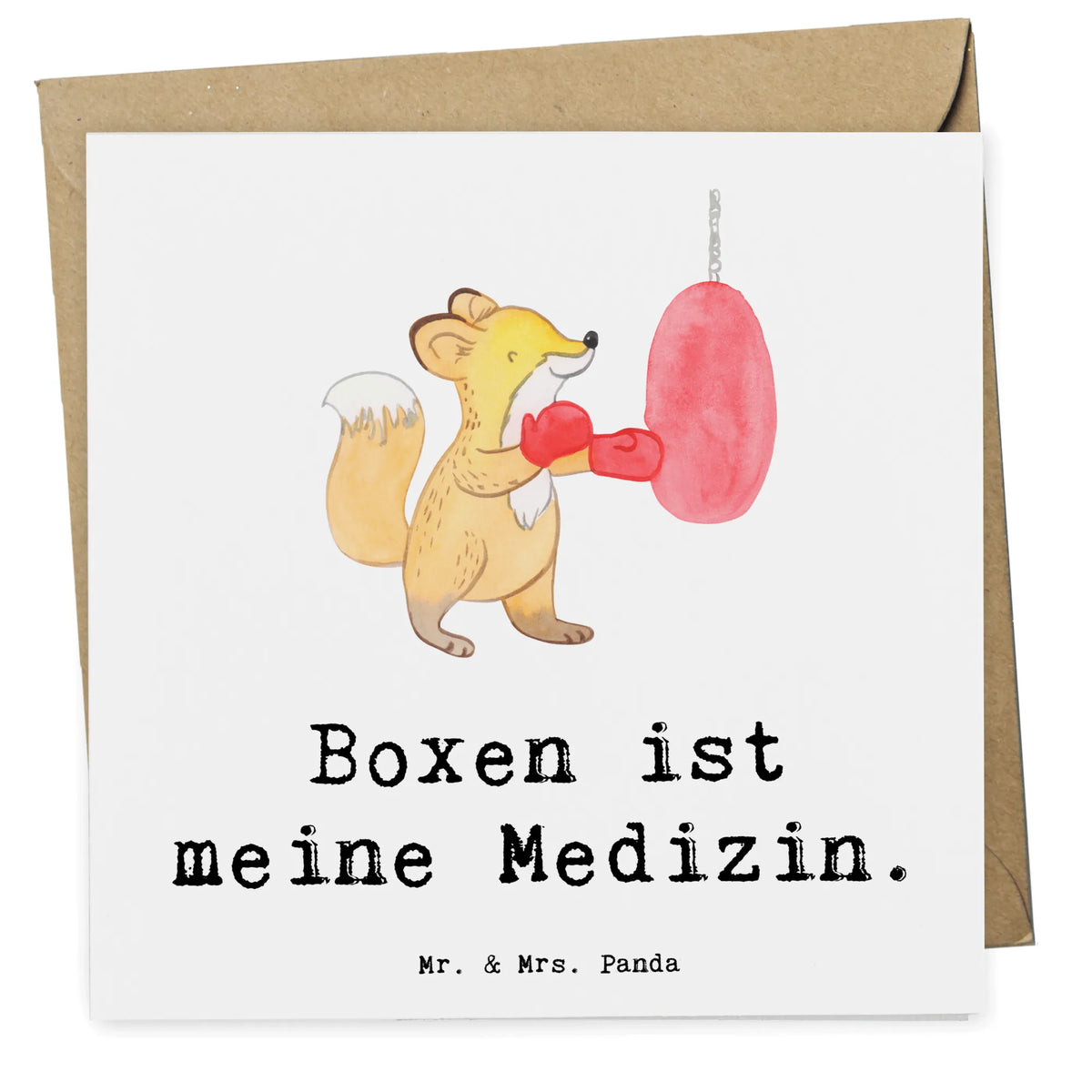 Deluxe Card Fox boxing thank you, award, profit, athlete, Gift, giving, boxing, boxing training, boxing match