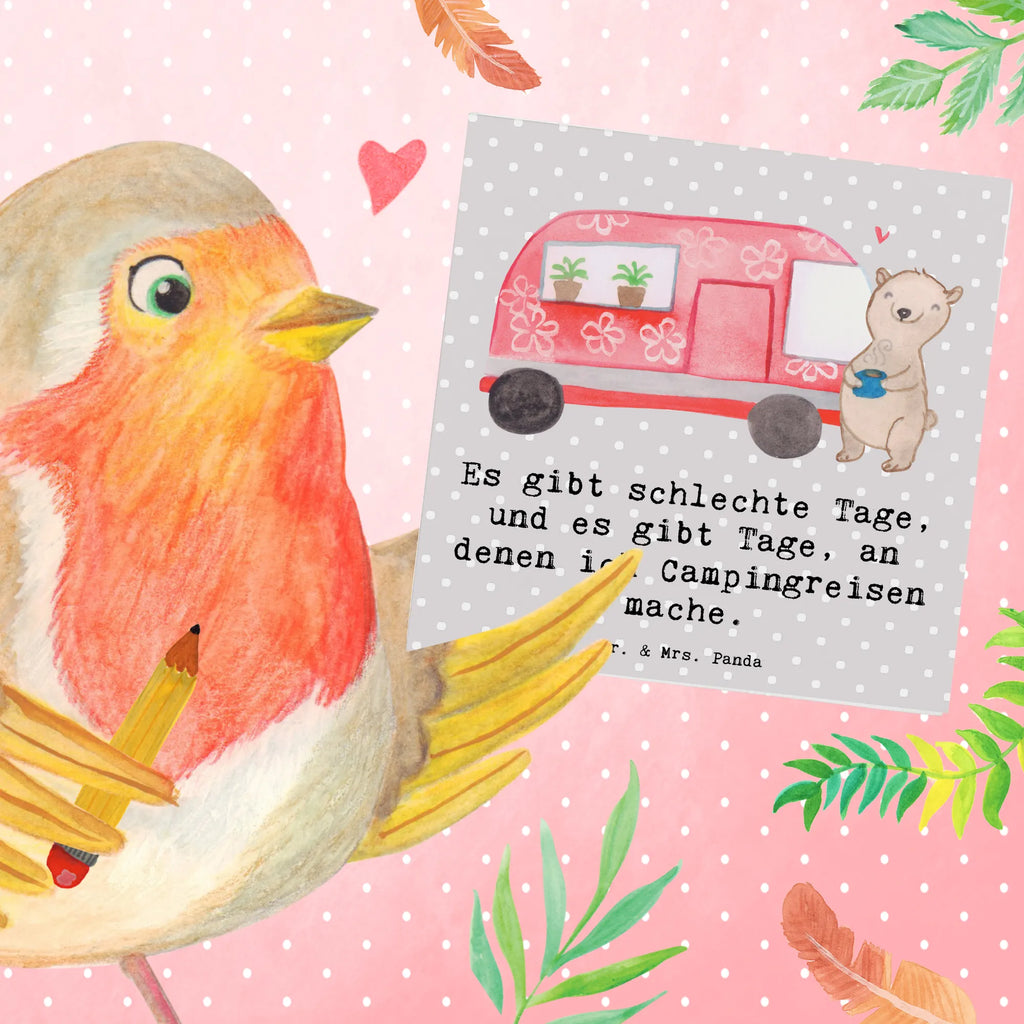 Deluxe Karte Bär Camper Hochwertige Klappkarte, Karte, Hochzeitskarte, Klappkarte, Hochwertige Grußkarte, Geburtstagskarte, Grußkarte, Glückwunschkarte, Einladungskarte, Geschenk, Sport, Sportart, Hobby, Schenken, Danke, Dankeschön, Auszeichnung, Gewinn, Sportler, Roadtrip, Campen, Wohnmobil, Campingplatz, Camper, Urlaub, Zelten