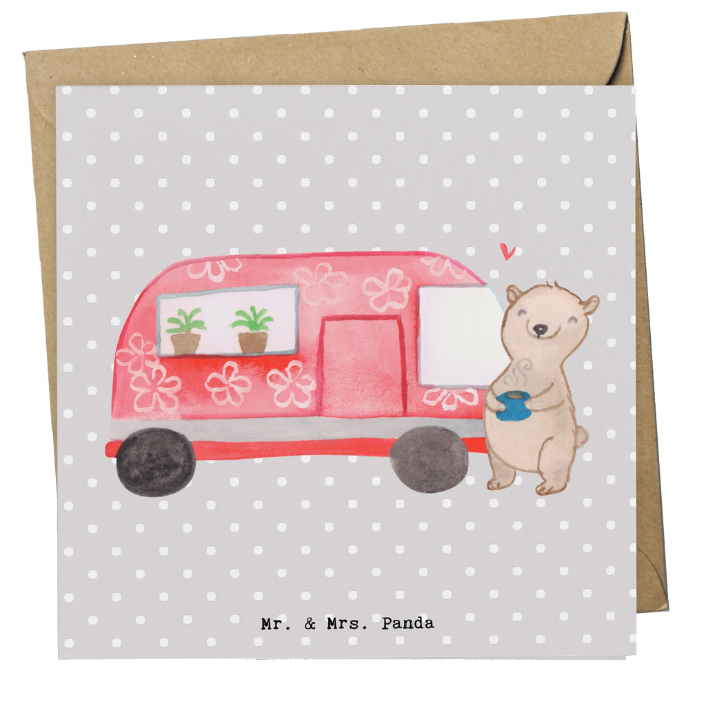 Deluxe Karte Bär Camper Hochwertige Klappkarte, Karte, Hochzeitskarte, Klappkarte, Hochwertige Grußkarte, Geburtstagskarte, Grußkarte, Glückwunschkarte, Einladungskarte, Geschenk, Sport, Sportart, Hobby, Schenken, Danke, Dankeschön, Auszeichnung, Gewinn, Sportler, Roadtrip, Campen, Wohnmobil, Campingplatz, Camper, Urlaub, Zelten