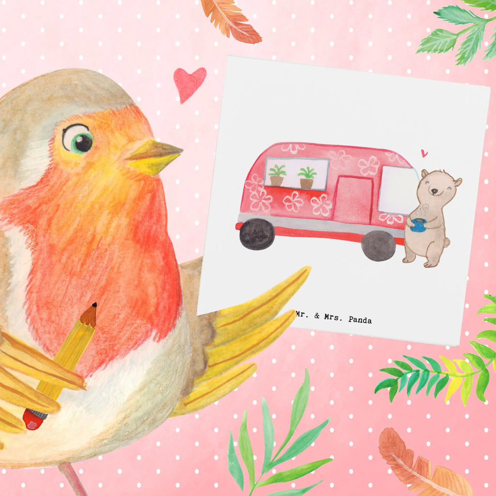 Deluxe Karte Bär Camper Hochwertige Klappkarte, Karte, Hochzeitskarte, Klappkarte, Hochwertige Grußkarte, Geburtstagskarte, Grußkarte, Glückwunschkarte, Einladungskarte, Geschenk, Sport, Sportart, Hobby, Schenken, Danke, Dankeschön, Auszeichnung, Gewinn, Sportler, Roadtrip, Campen, Wohnmobil, Campingplatz, Camper, Urlaub, Zelten