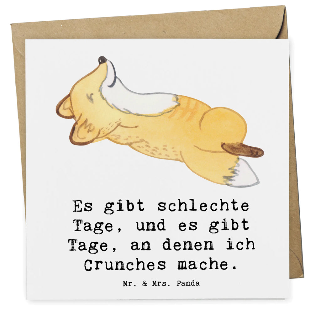 Deluxe Card Fox crunches Grußkarte, Einladungskarte, Hochwertige Klappkarte, Karte, Geburtstagskarte, Hochzeitskarte, Hochwertige Grußkarte, Glückwunschkarte, Klappkarte, Geschenk, Sport, Sportart, Hobby, Schenken, Danke, Dankeschön, Auszeichnung, Gewinn, Sportler, Bauchpressen, Fitnessstudio, Fitness, Crunches