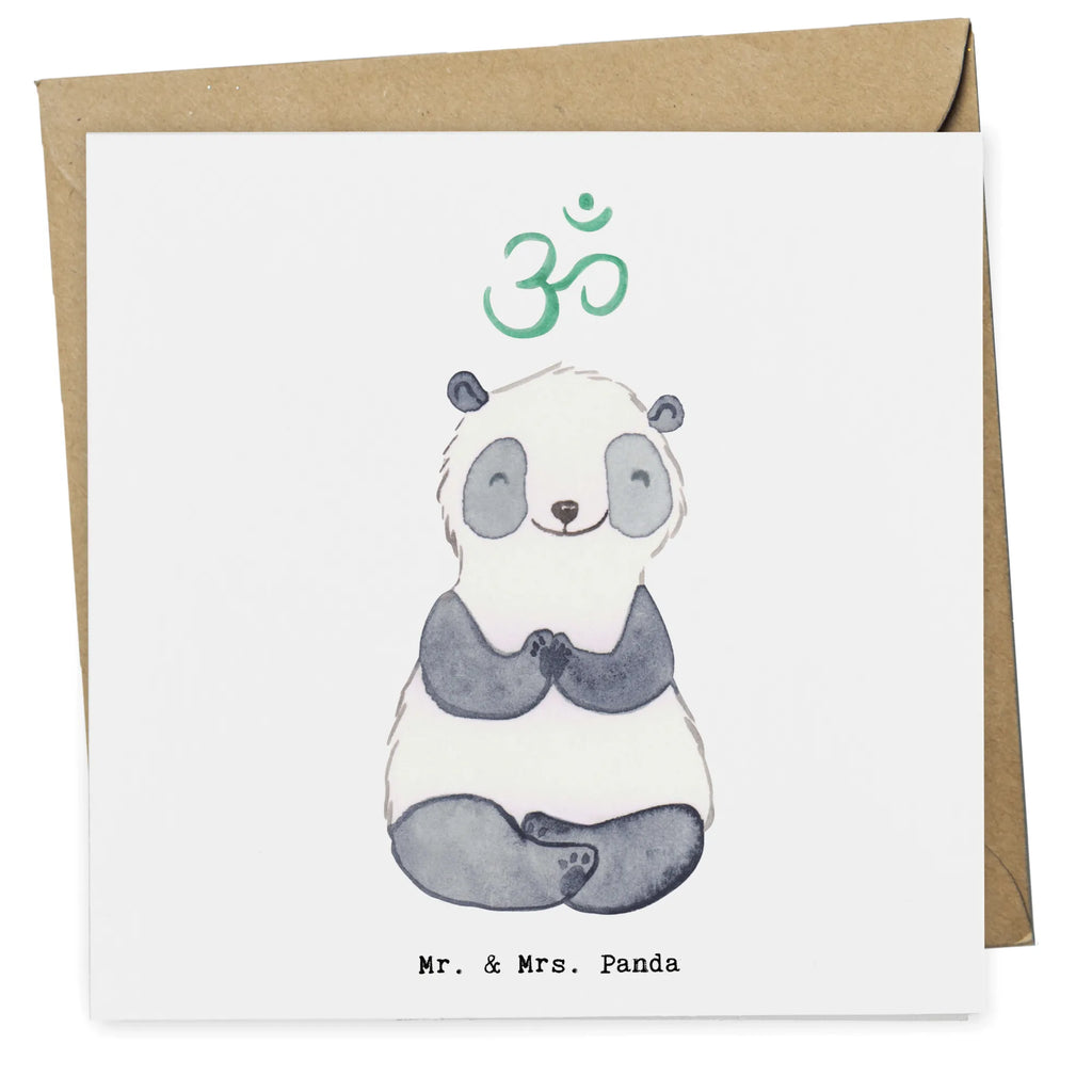 Deluxe Card panda meditate Hochwertige Klappkarte, Karte, Hochwertige Grußkarte, Hochzeitskarte, Einladungskarte, Grußkarte, Geburtstagskarte, Glückwunschkarte, Klappkarte, Geschenk, Sport, Sportart, Hobby, Schenken, Danke, Dankeschön, Auszeichnung, Gewinn, Sportler, Meditationskurs, Meditation, Meditieren