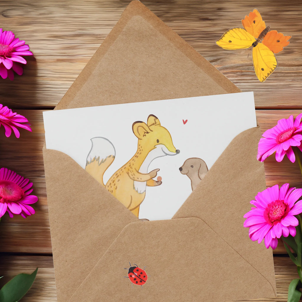 Deluxe Karte Fuchs Hundetraining Glückwunschkarte, anlasskarte, doppelkarte, Klappkarte, Grußkarte, faltkarte, Geschenk, Danke, Auszeichnung, Hobby, Schenken, Sportler, Gewinn, Sportart, Sport, Dankeschön, Hundeprüfung, Hundeschule, Hundeerziehung, Hundetraining, Welpenschule