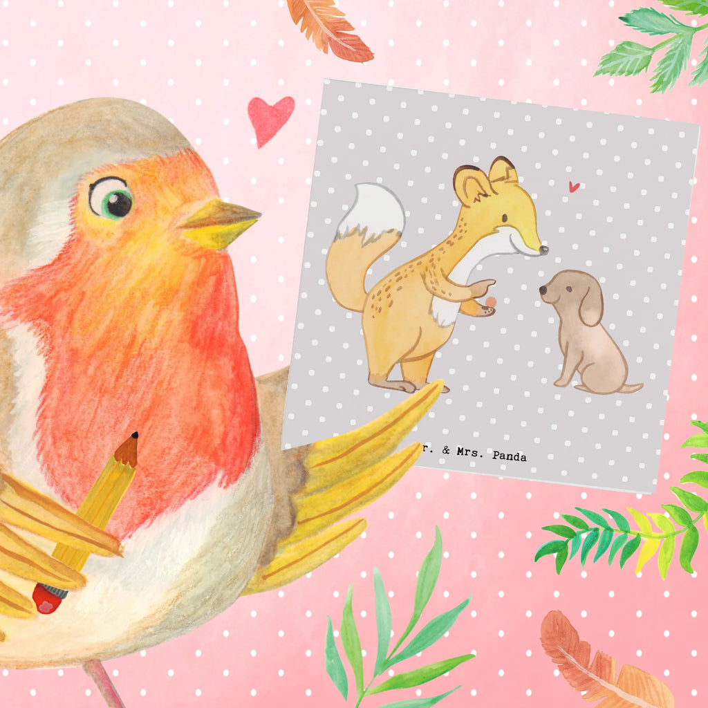 Deluxe Karte Fuchs Hundetraining Glückwunschkarte, anlasskarte, doppelkarte, Klappkarte, Grußkarte, faltkarte, Geschenk, Danke, Auszeichnung, Hobby, Schenken, Sportler, Gewinn, Sportart, Sport, Dankeschön, Hundeprüfung, Hundeschule, Hundeerziehung, Hundetraining, Welpenschule