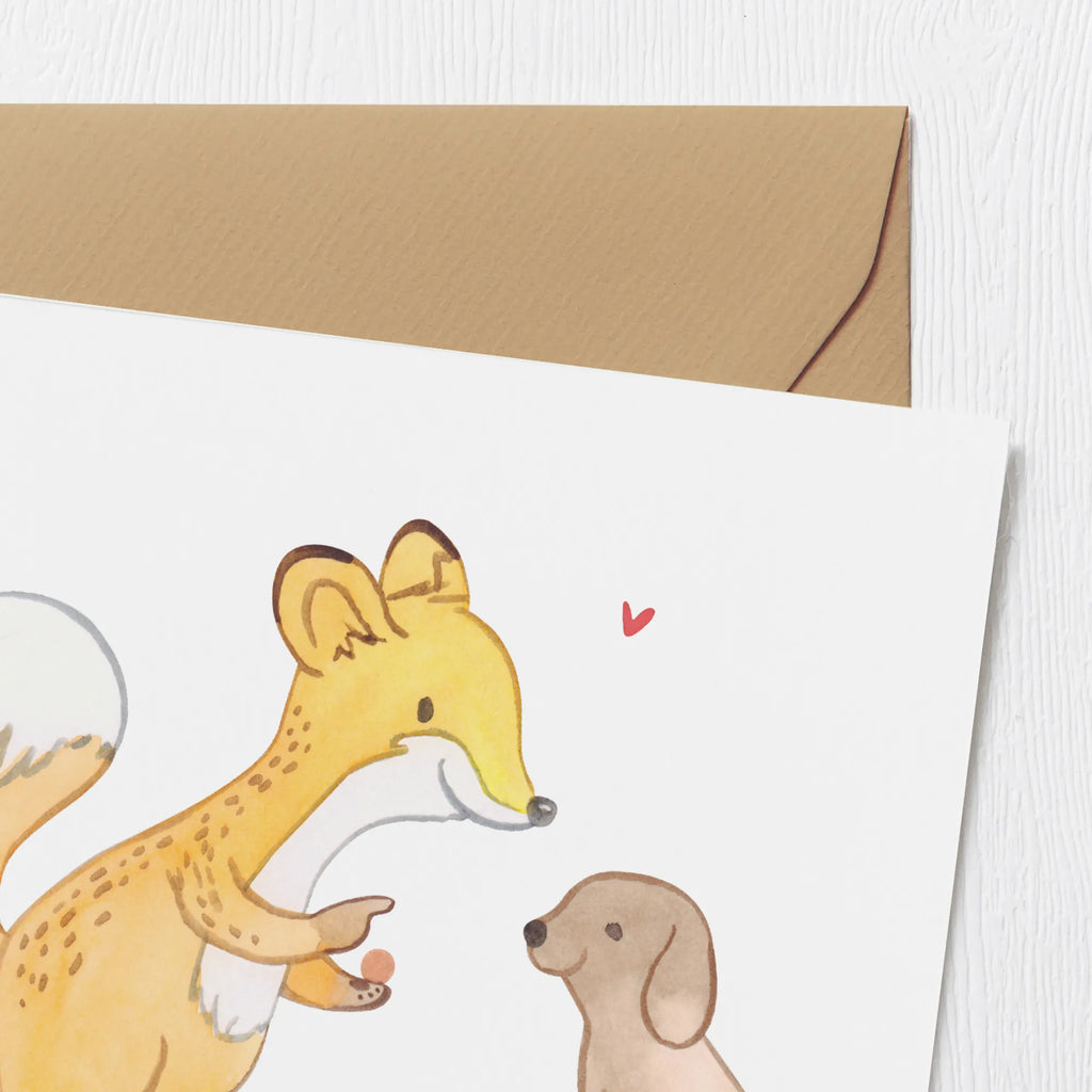 Deluxe Karte Fuchs Hundetraining Glückwunschkarte, anlasskarte, doppelkarte, Klappkarte, Grußkarte, faltkarte, Geschenk, Danke, Auszeichnung, Hobby, Schenken, Sportler, Gewinn, Sportart, Sport, Dankeschön, Hundeprüfung, Hundeschule, Hundeerziehung, Hundetraining, Welpenschule