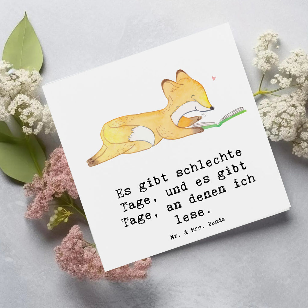 Deluxe Karte Fuchs Lesen Geburtstagskarte, Klappkarte, Hochzeitskarte, Grußkarte, Karte, Einladungskarte, Hochwertige Klappkarte, Glückwunschkarte, Hochwertige Grußkarte, Geschenk, Sport, Sportart, Hobby, Schenken, Danke, Dankeschön, Auszeichnung, Gewinn, Sportler, lesen, Bücher lesen, Bücherwurm