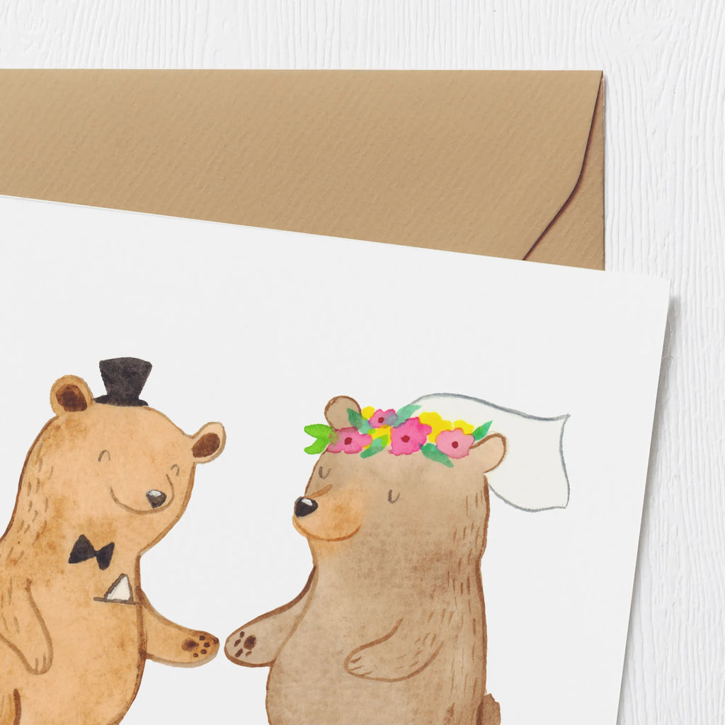 Deluxe Karte Bären Heirat Glückwunschkarte, Geburtstagskarte, Grußkarte, Hochwertige Grußkarte, Hochzeitskarte, Klappkarte, Karte, Einladungskarte, Hochwertige Klappkarte, Hochzeit, Hochzeitsgeschenk, Ehe, Hochzeitsfeier, Trauung, Trauungsgeschenk, Verlobungsfeier, Verlobungsgeschenk, Hochzeitsgeschenkideen, Hochzeitsgeschenke für Brautpaar, Hochzeitstag, Geschenk zur Hochzeit