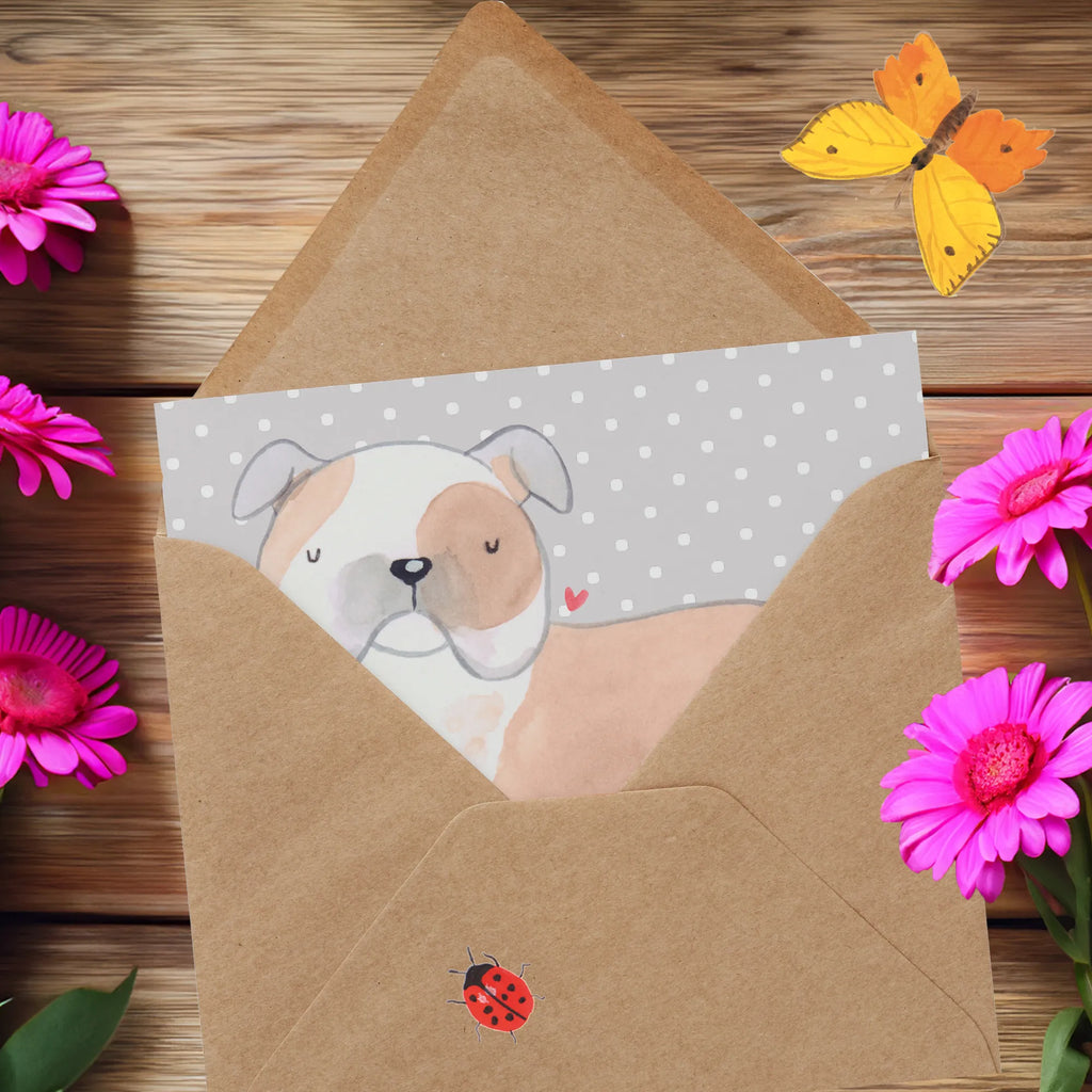 Deluxe Karte Englische Bulldogge Moment Grußkarte, Glückwunschkarte, Hochwertige Klappkarte, Karte, Klappkarte, Einladungskarte, Hochwertige Grußkarte, Hochzeitskarte, Geburtstagskarte, Hund, Hunderasse, Rassehund, Hundebesitzer, Geschenk, Tierfreund, Schenken, Welpe, Englische Bulldogge