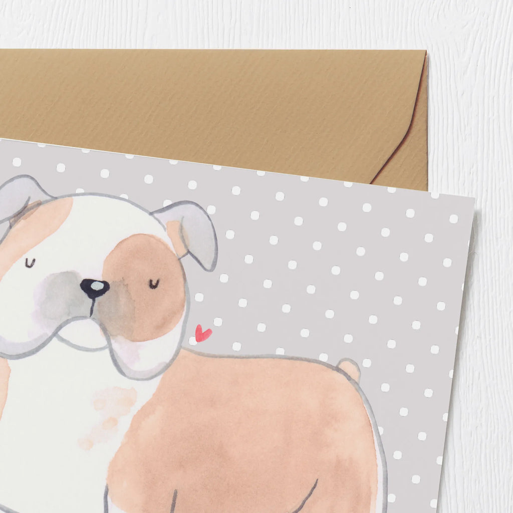 Deluxe Karte Englische Bulldogge Moment Grußkarte, Glückwunschkarte, Hochwertige Klappkarte, Karte, Klappkarte, Einladungskarte, Hochwertige Grußkarte, Hochzeitskarte, Geburtstagskarte, Hund, Hunderasse, Rassehund, Hundebesitzer, Geschenk, Tierfreund, Schenken, Welpe, Englische Bulldogge