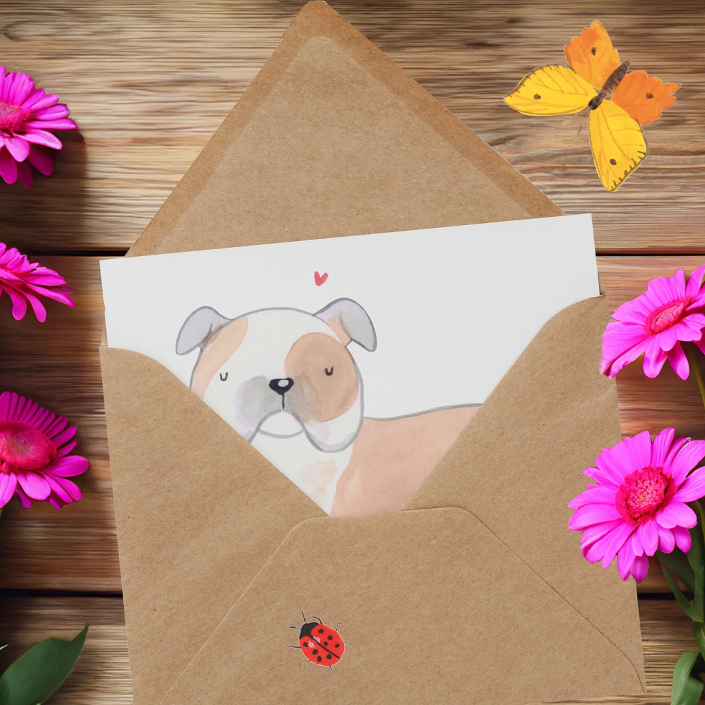 Deluxe Karte Englische Bulldogge Moment Grußkarte, Glückwunschkarte, Hochwertige Klappkarte, Karte, Klappkarte, Einladungskarte, Hochwertige Grußkarte, Hochzeitskarte, Geburtstagskarte, Hund, Hunderasse, Rassehund, Hundebesitzer, Geschenk, Tierfreund, Schenken, Welpe, Englische Bulldogge