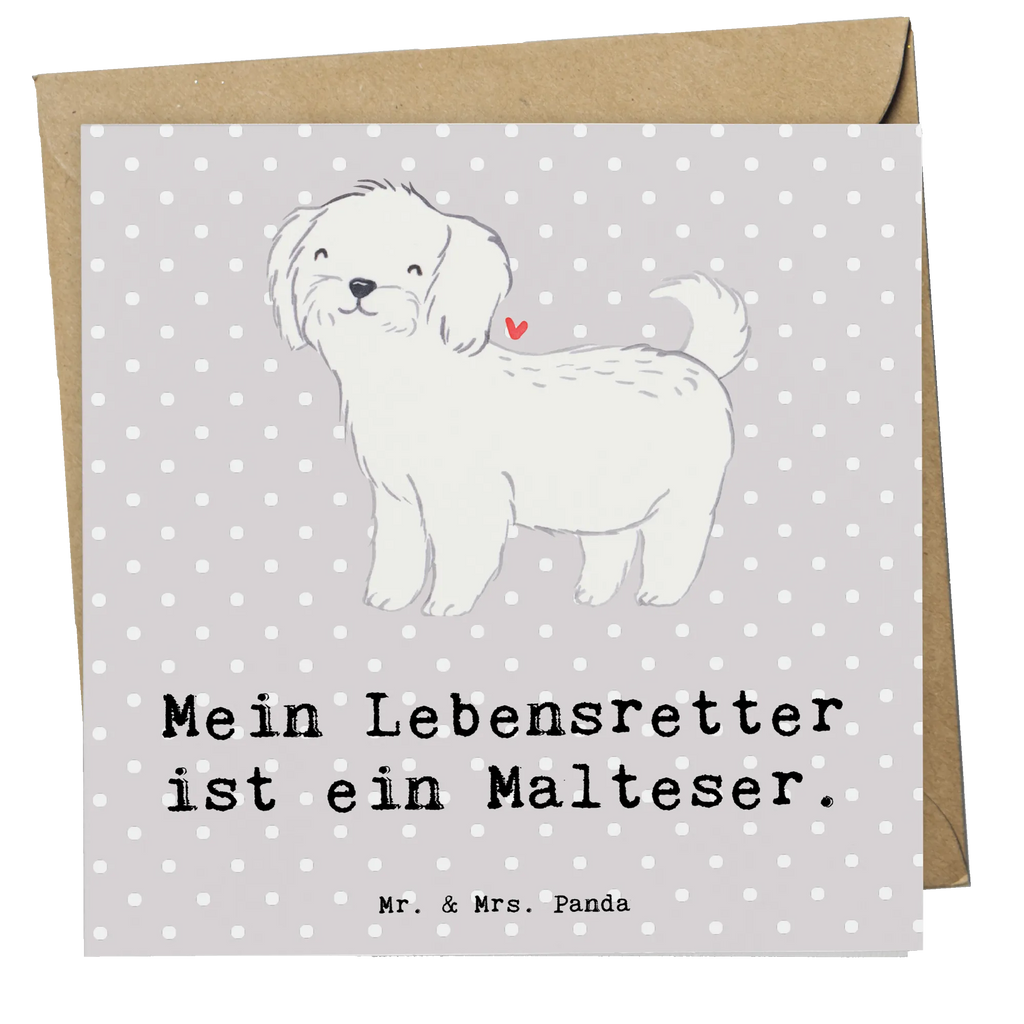Deluxe Card Maltese Lifesaver Hochwertige Grußkarte, Karte, Hochzeitskarte, Geburtstagskarte, Klappkarte, Glückwunschkarte, Einladungskarte, Hochwertige Klappkarte, Grußkarte, Hund, Hunderasse, Rassehund, Hundebesitzer, Geschenk, Tierfreund, Schenken, Welpe, Malteser