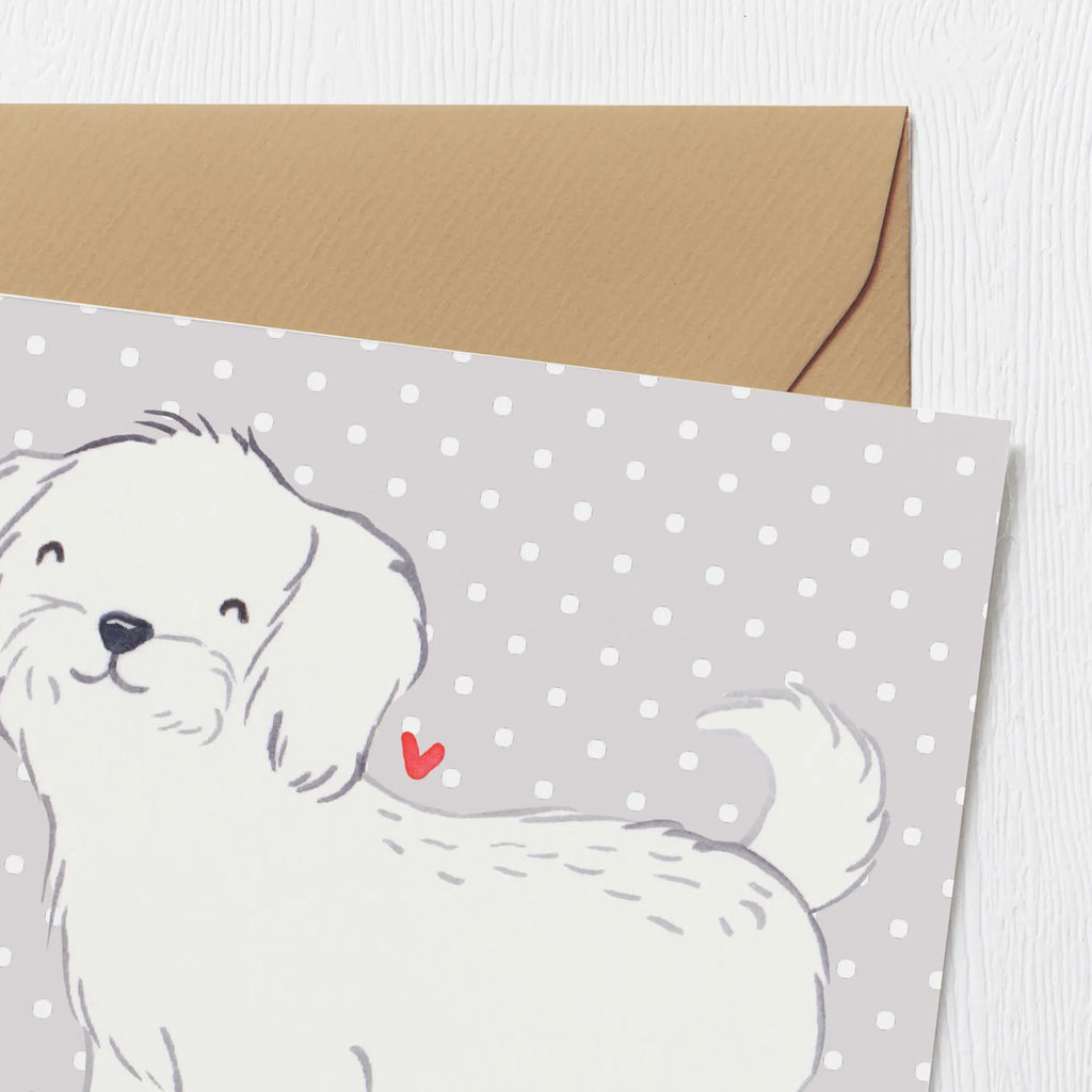 Deluxe Card Maltese Lifesaver Hochwertige Grußkarte, Karte, Hochzeitskarte, Geburtstagskarte, Klappkarte, Glückwunschkarte, Einladungskarte, Hochwertige Klappkarte, Grußkarte, Hund, Hunderasse, Rassehund, Hundebesitzer, Geschenk, Tierfreund, Schenken, Welpe, Malteser