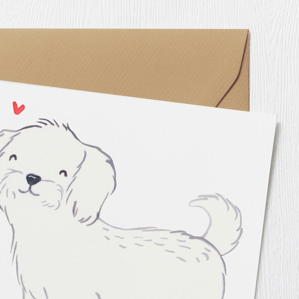 Deluxe Card Maltese Lifesaver Hochwertige Grußkarte, Karte, Hochzeitskarte, Geburtstagskarte, Klappkarte, Glückwunschkarte, Einladungskarte, Hochwertige Klappkarte, Grußkarte, Hund, Hunderasse, Rassehund, Hundebesitzer, Geschenk, Tierfreund, Schenken, Welpe, Malteser