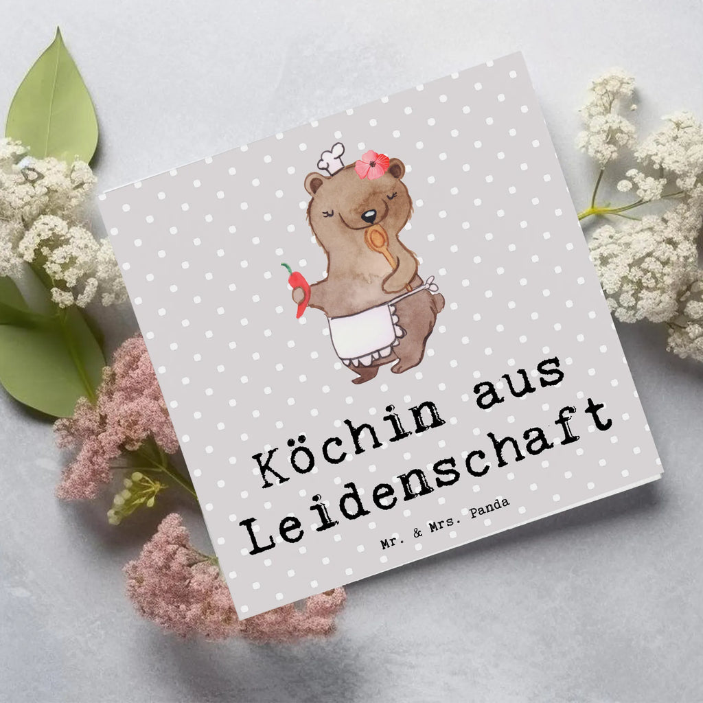 Deluxe Karte Köchin Leidenschaft Karte, Glückwunschkarte, Grußkarte, Geburtstagskarte, Hochwertige Klappkarte, Einladungskarte, Hochzeitskarte, Klappkarte, Hochwertige Grußkarte, Beruf, Ausbildung, Jubiläum, Abschied, Rente, Kollege, Kollegin, Geschenk, Schenken, Arbeitskollege, Mitarbeiter, Firma, Danke, Dankeschön, Chefköchin, Köchin, Küchenmeisterin, Sterneköchin, Schiffsköchin, Fernsehköchin, Küchenchefin, Restaurant