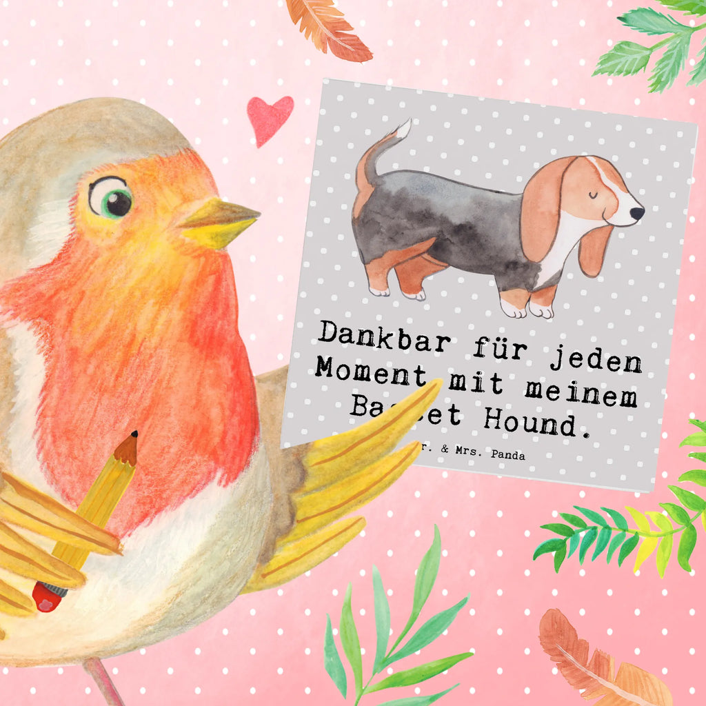 Deluxe Card Basset Hound Moment Grußkarte, Geburtstagskarte, Hochwertige Klappkarte, Hochwertige Grußkarte, Karte, Einladungskarte, Glückwunschkarte, Klappkarte, Hochzeitskarte, Hund, Hunderasse, Rassehund, Hundebesitzer, Geschenk, Tierfreund, Schenken, Welpe, Basset Hound, Basset