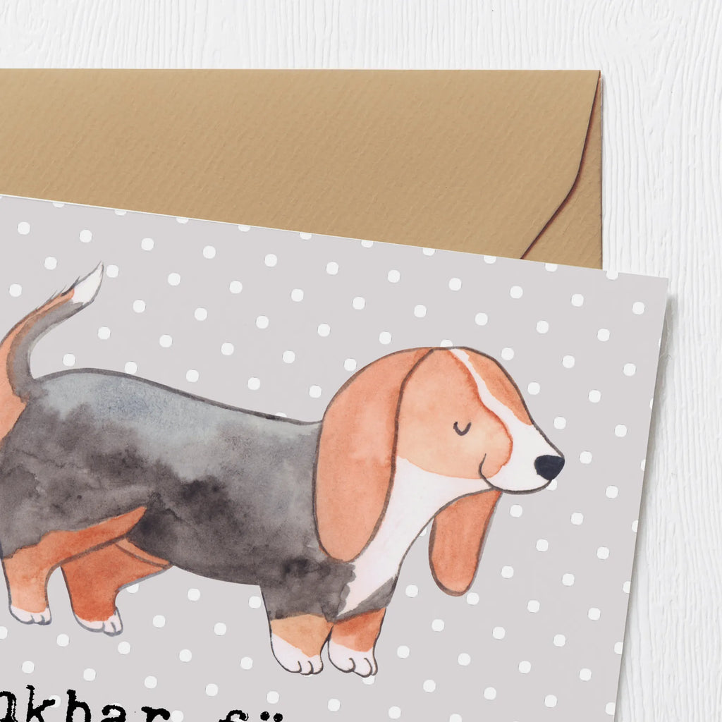 Deluxe Card Basset Hound Moment Grußkarte, Geburtstagskarte, Hochwertige Klappkarte, Hochwertige Grußkarte, Karte, Einladungskarte, Glückwunschkarte, Klappkarte, Hochzeitskarte, Hund, Hunderasse, Rassehund, Hundebesitzer, Geschenk, Tierfreund, Schenken, Welpe, Basset Hound, Basset