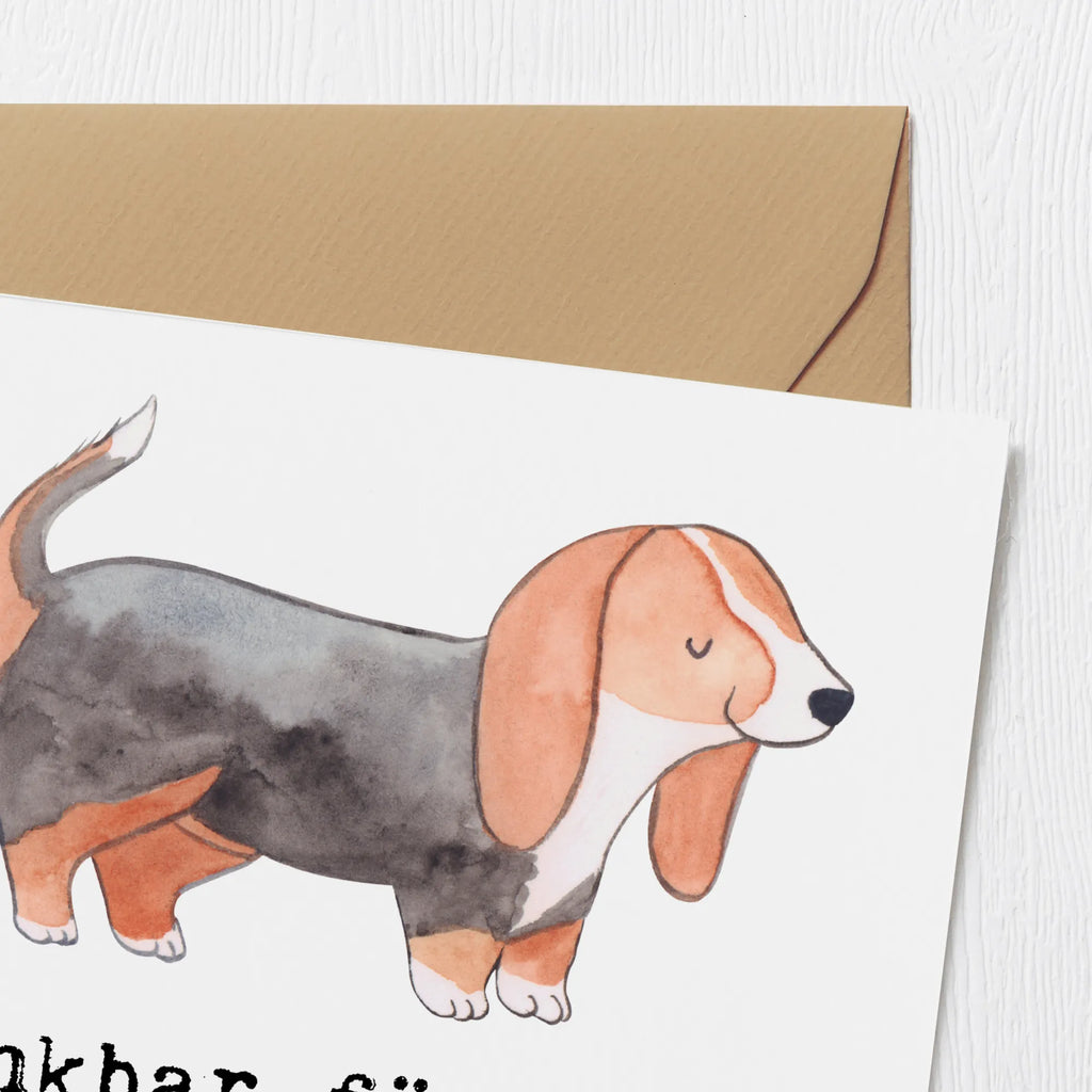 Deluxe Card Basset Hound Moment Grußkarte, Geburtstagskarte, Hochwertige Klappkarte, Hochwertige Grußkarte, Karte, Einladungskarte, Glückwunschkarte, Klappkarte, Hochzeitskarte, Hund, Hunderasse, Rassehund, Hundebesitzer, Geschenk, Tierfreund, Schenken, Welpe, Basset Hound, Basset