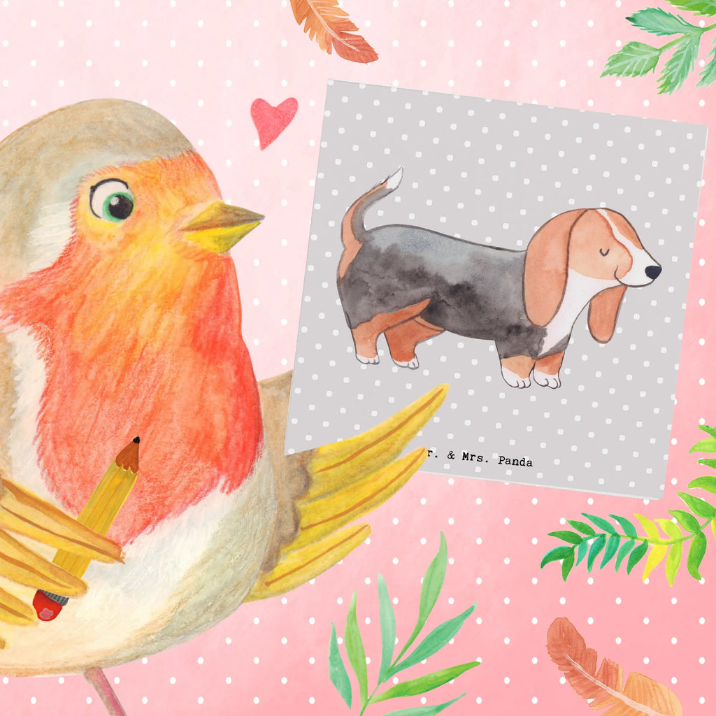 Deluxe Card Basset Hound Moment Grußkarte, Geburtstagskarte, Hochwertige Klappkarte, Hochwertige Grußkarte, Karte, Einladungskarte, Glückwunschkarte, Klappkarte, Hochzeitskarte, Hund, Hunderasse, Rassehund, Hundebesitzer, Geschenk, Tierfreund, Schenken, Welpe, Basset Hound, Basset