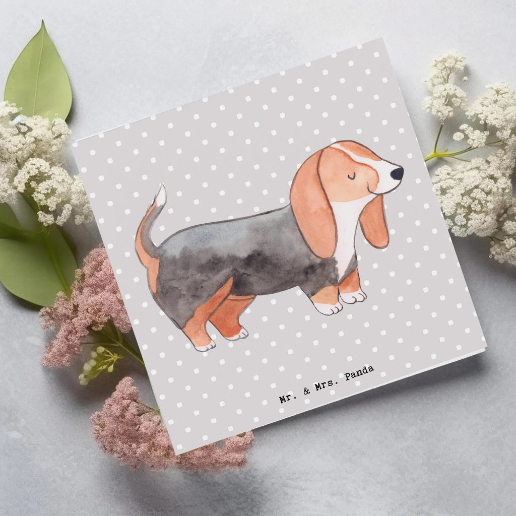 Deluxe Card Basset Hound Moment Grußkarte, Geburtstagskarte, Hochwertige Klappkarte, Hochwertige Grußkarte, Karte, Einladungskarte, Glückwunschkarte, Klappkarte, Hochzeitskarte, Hund, Hunderasse, Rassehund, Hundebesitzer, Geschenk, Tierfreund, Schenken, Welpe, Basset Hound, Basset