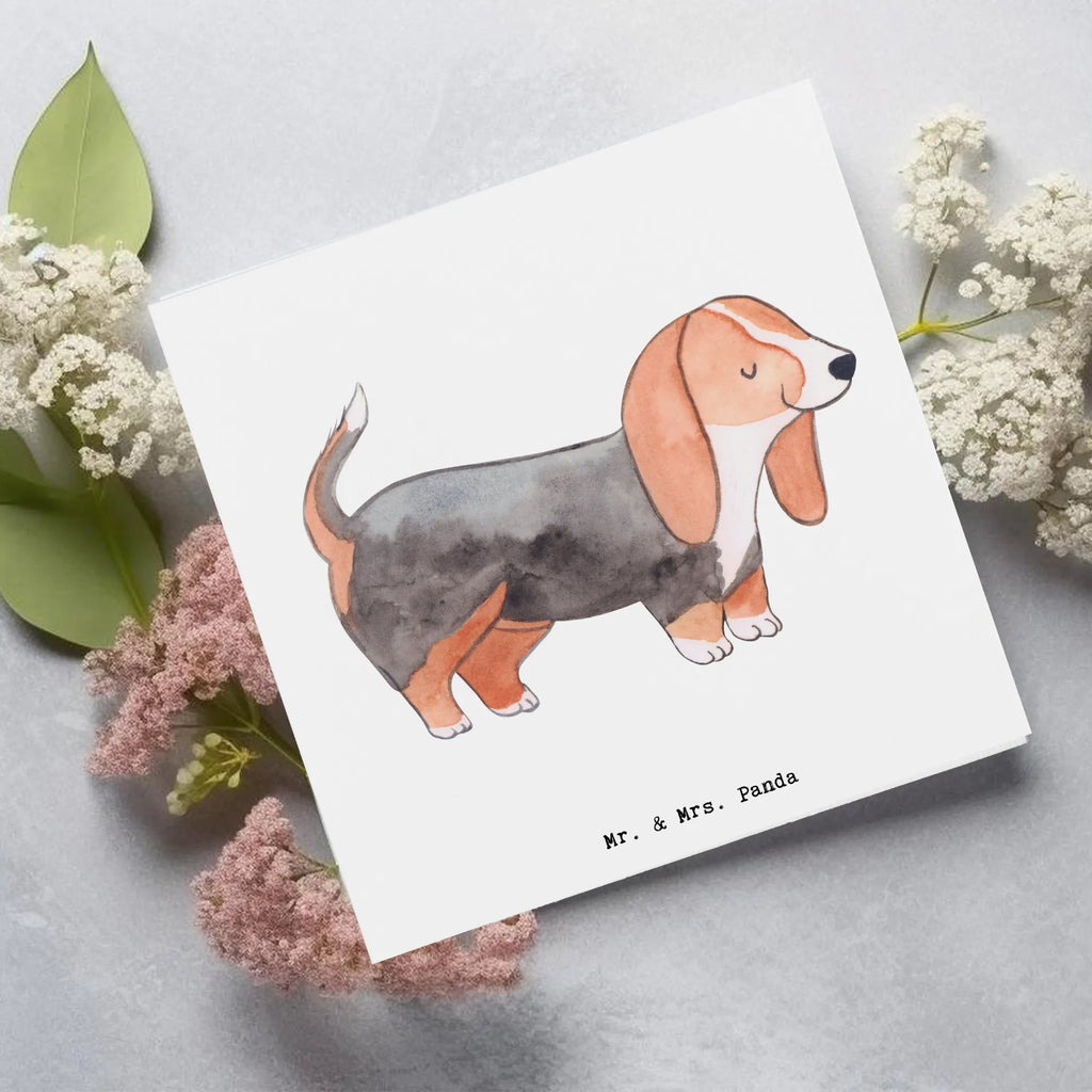Deluxe Card Basset Hound Moment Grußkarte, Geburtstagskarte, Hochwertige Klappkarte, Hochwertige Grußkarte, Karte, Einladungskarte, Glückwunschkarte, Klappkarte, Hochzeitskarte, Hund, Hunderasse, Rassehund, Hundebesitzer, Geschenk, Tierfreund, Schenken, Welpe, Basset Hound, Basset