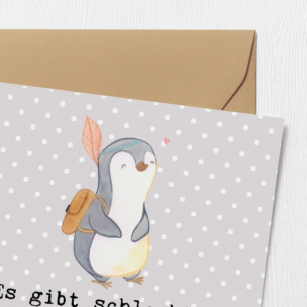 Deluxe Card penguin Side trip Geburtstagskarte, Glückwunschkarte, Hochzeitskarte, Karte, Klappkarte, Hochwertige Klappkarte, Einladungskarte, Grußkarte, Hochwertige Grußkarte, Geschenk, Sport, Sportart, Hobby, Schenken, Danke, Dankeschön, Auszeichnung, Gewinn, Sportler, reisen, Ausflug, Ausflüge machen, Ausflugsziele