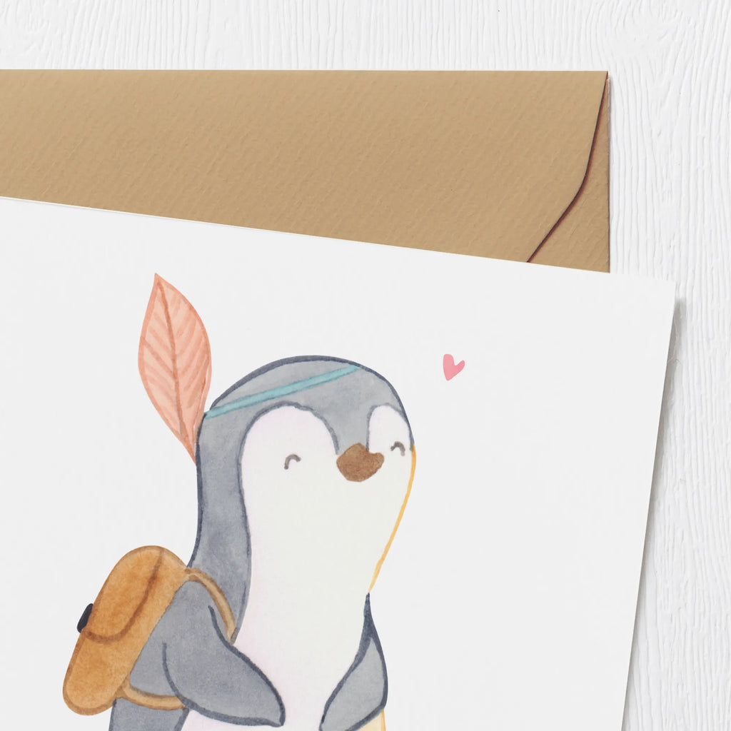 Deluxe Card penguin Side trip Geburtstagskarte, Glückwunschkarte, Hochzeitskarte, Karte, Klappkarte, Hochwertige Klappkarte, Einladungskarte, Grußkarte, Hochwertige Grußkarte, Geschenk, Sport, Sportart, Hobby, Schenken, Danke, Dankeschön, Auszeichnung, Gewinn, Sportler, reisen, Ausflug, Ausflüge machen, Ausflugsziele