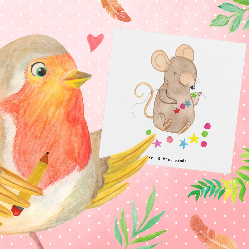 Deluxe Karte Maus Schmuck selber machen Glückwunschkarte, Hochzeitskarte, Einladungskarte, Karte, Hochwertige Grußkarte, Geburtstagskarte, Grußkarte, Hochwertige Klappkarte, Klappkarte, Geschenk, Sport, Sportart, Hobby, Schenken, Danke, Dankeschön, Auszeichnung, Gewinn, Sportler, Schmuck basteln, DIY, Schmuck selber machen