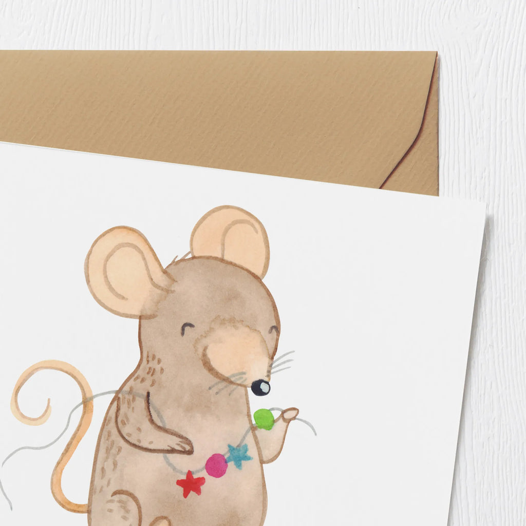 Deluxe Karte Maus Schmuck selber machen Glückwunschkarte, Hochzeitskarte, Einladungskarte, Karte, Hochwertige Grußkarte, Geburtstagskarte, Grußkarte, Hochwertige Klappkarte, Klappkarte, Geschenk, Sport, Sportart, Hobby, Schenken, Danke, Dankeschön, Auszeichnung, Gewinn, Sportler, Schmuck basteln, DIY, Schmuck selber machen