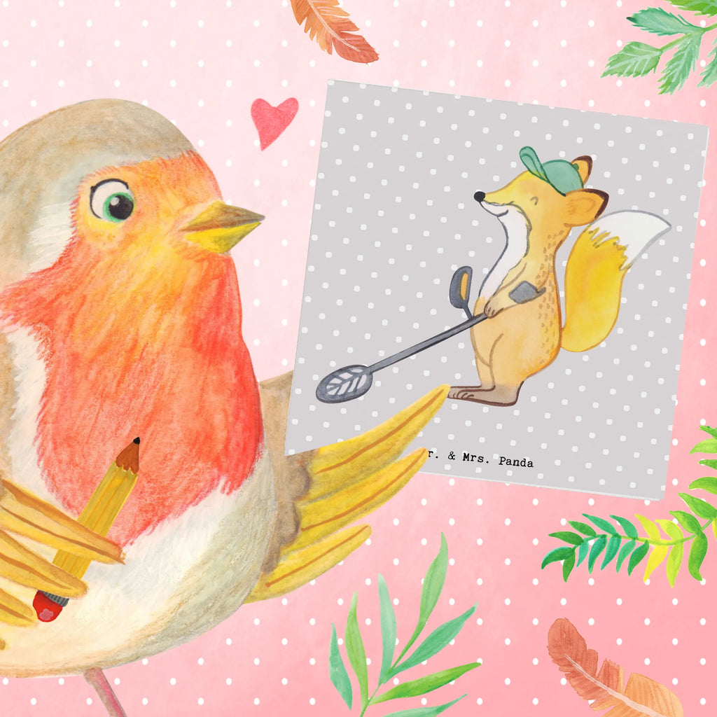 Deluxe Card Fox metal detector Einladungskarte, Hochwertige Klappkarte, Karte, Glückwunschkarte, Geburtstagskarte, Hochwertige Grußkarte, Hochzeitskarte, Klappkarte, Grußkarte, Geschenk, Sport, Sportart, Hobby, Schenken, Danke, Dankeschön, Auszeichnung, Gewinn, Sportler, Sondengänger, sondeln, Münzen suchen, Schatzsuche, Metalldetektor