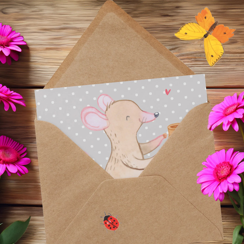 Deluxe Card Mouse pottery Karte, Glückwunschkarte, Klappkarte, Einladungskarte, Hochwertige Grußkarte, Hochzeitskarte, Hochwertige Klappkarte, Geburtstagskarte, Grußkarte, Geschenk, Sport, Sportart, Hobby, Schenken, Danke, Dankeschön, Auszeichnung, Gewinn, Sportler, Töpferkurs, Töpferei, Töpfern