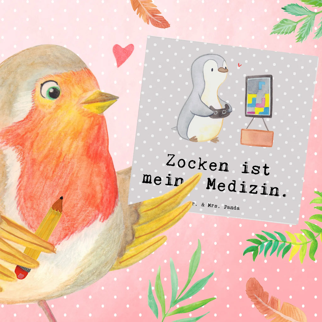 Deluxe Karte Pinguin Zocken Karte, Glückwunschkarte, Hochwertige Grußkarte, Geburtstagskarte, Hochzeitskarte, Grußkarte, Klappkarte, Hochwertige Klappkarte, Einladungskarte, Geschenk, Sport, Sportart, Hobby, Schenken, Danke, Dankeschön, Auszeichnung, Gewinn, Sportler, Videospiele, Videogames, Gaming, Zocken