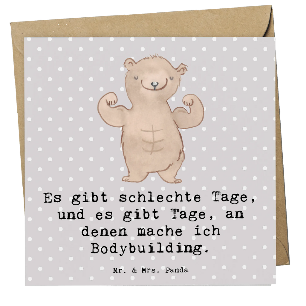 Deluxe Card bear body building Hochwertige Klappkarte, Hochwertige Grußkarte, Glückwunschkarte, Klappkarte, Einladungskarte, Geburtstagskarte, Karte, Hochzeitskarte, Grußkarte, Geschenk, Sport, Sportart, Hobby, Schenken, Danke, Dankeschön, Auszeichnung, Gewinn, Sportler, Muskelmasse, Leistungssport, Körpergestaltung, Bodybuilding
