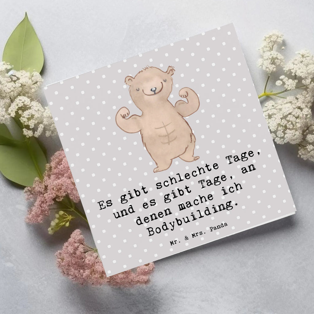 Deluxe Card bear body building Hochwertige Klappkarte, Hochwertige Grußkarte, Glückwunschkarte, Klappkarte, Einladungskarte, Geburtstagskarte, Karte, Hochzeitskarte, Grußkarte, Geschenk, Sport, Sportart, Hobby, Schenken, Danke, Dankeschön, Auszeichnung, Gewinn, Sportler, Muskelmasse, Leistungssport, Körpergestaltung, Bodybuilding