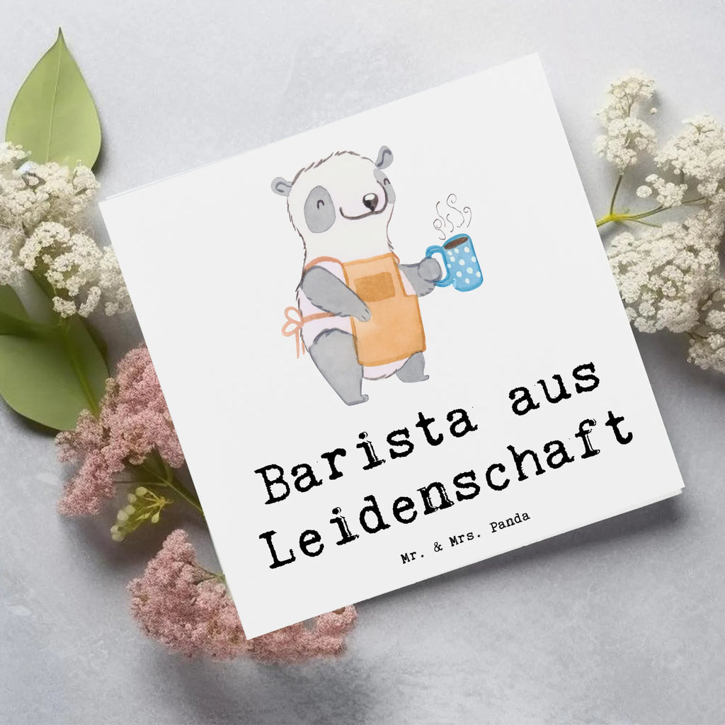 Deluxe Card Barista Passion Grußkarte, Karte, Hochwertige Grußkarte, Einladungskarte, Geburtstagskarte, Klappkarte, Hochzeitskarte, Glückwunschkarte, Hochwertige Klappkarte, Beruf, Ausbildung, Jubiläum, Abschied, Rente, Kollege, Kollegin, Geschenk, Schenken, Arbeitskollege, Mitarbeiter, Firma, Danke, Dankeschön, Barista, Kaffee, Eröffnung Cafe