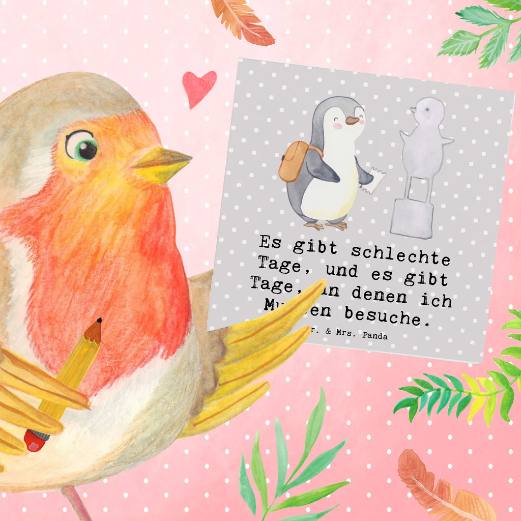 Deluxe Card penguin to visit a museum Karte, Hochwertige Grußkarte, Hochwertige Klappkarte, Klappkarte, Glückwunschkarte, Geburtstagskarte, Grußkarte, Hochzeitskarte, Einladungskarte, Geschenk, Sport, Sportart, Hobby, Schenken, Danke, Dankeschön, Auszeichnung, Gewinn, Sportler, Museum besuchen, Museen