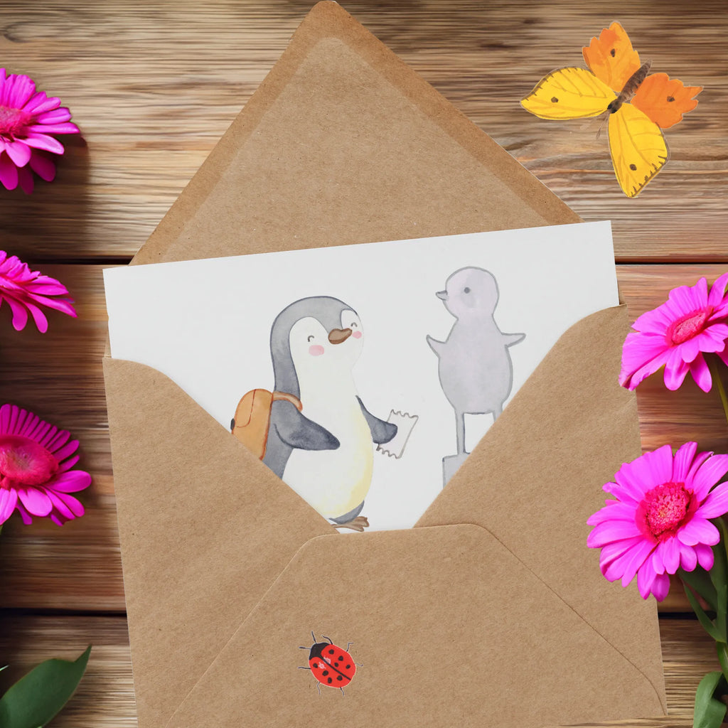 Deluxe Card penguin to visit a museum Karte, Hochwertige Grußkarte, Hochwertige Klappkarte, Klappkarte, Glückwunschkarte, Geburtstagskarte, Grußkarte, Hochzeitskarte, Einladungskarte, Geschenk, Sport, Sportart, Hobby, Schenken, Danke, Dankeschön, Auszeichnung, Gewinn, Sportler, Museum besuchen, Museen