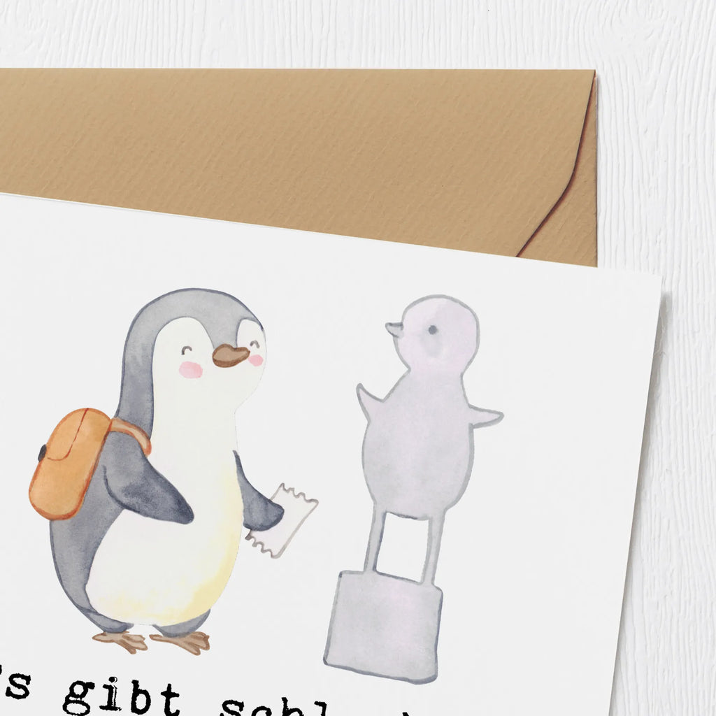 Deluxe Card penguin to visit a museum Karte, Hochwertige Grußkarte, Hochwertige Klappkarte, Klappkarte, Glückwunschkarte, Geburtstagskarte, Grußkarte, Hochzeitskarte, Einladungskarte, Geschenk, Sport, Sportart, Hobby, Schenken, Danke, Dankeschön, Auszeichnung, Gewinn, Sportler, Museum besuchen, Museen