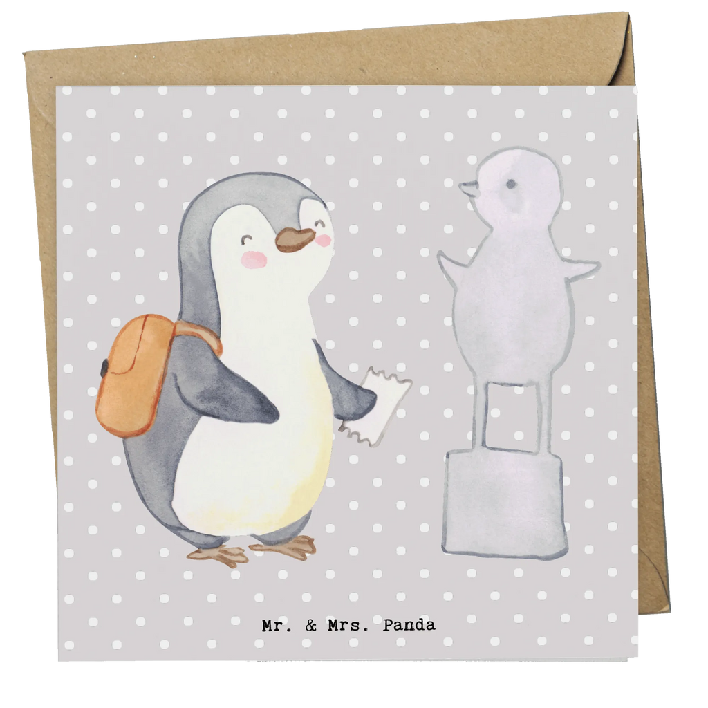 Deluxe Card penguin to visit a museum Karte, Hochwertige Grußkarte, Hochwertige Klappkarte, Klappkarte, Glückwunschkarte, Geburtstagskarte, Grußkarte, Hochzeitskarte, Einladungskarte, Geschenk, Sport, Sportart, Hobby, Schenken, Danke, Dankeschön, Auszeichnung, Gewinn, Sportler, Museum besuchen, Museen